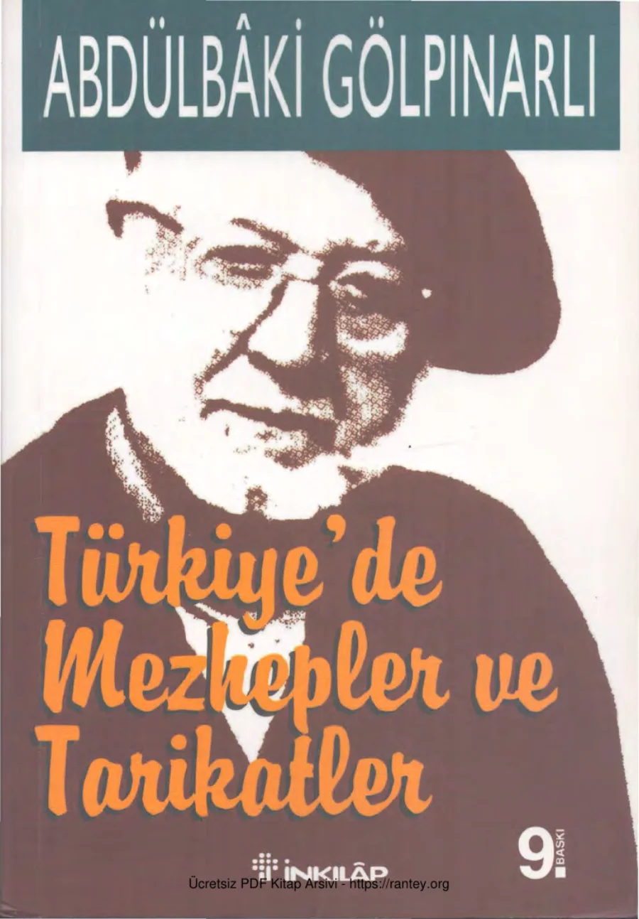 Türkiyede Mezhepler ve Tariikatlar İnkılap Yayınları kapak görseli