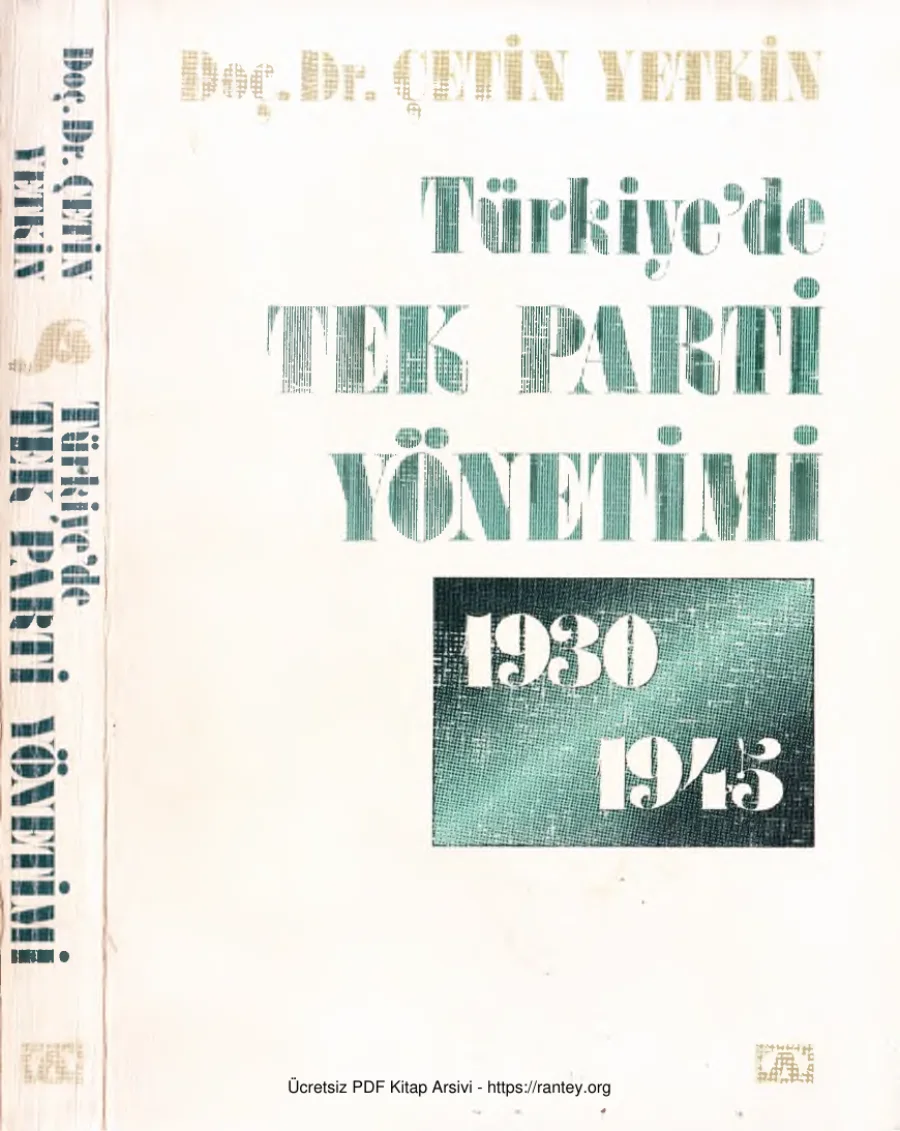 Türkiyede Tek Parti Yönetimi 1930 1945 kapak görseli