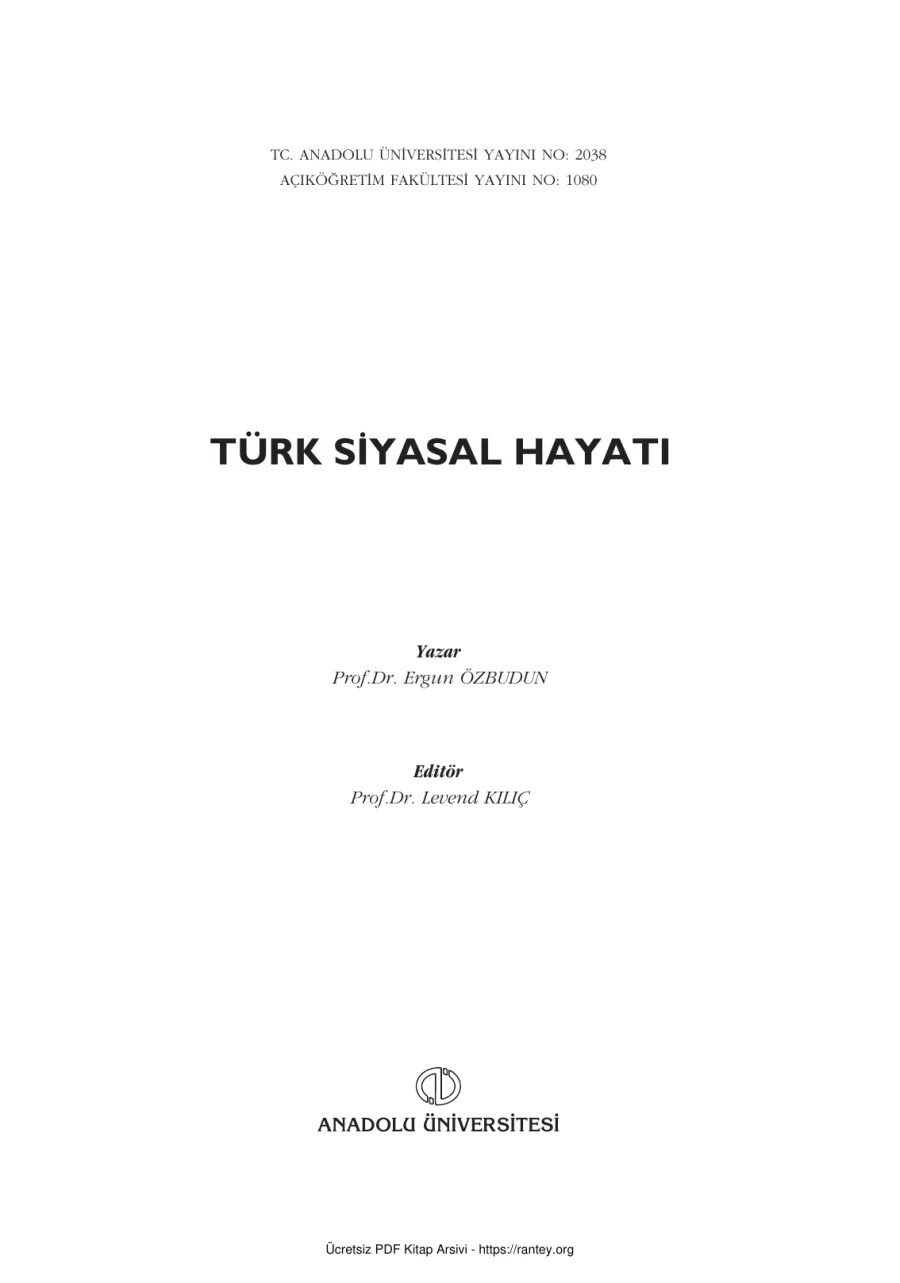TürkSiyasalHayatı2010 SIY102U kapak görseli