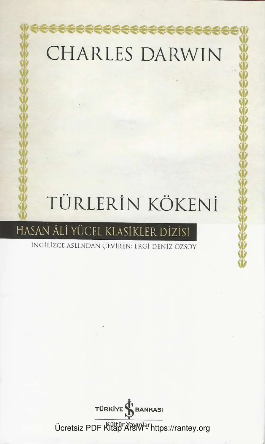 Türlerin Kökeni kapak görseli