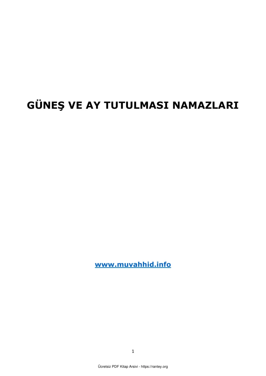 tutulmasi namazlari Ebu Abdulmumin Tekin Mıhçı kapak görseli