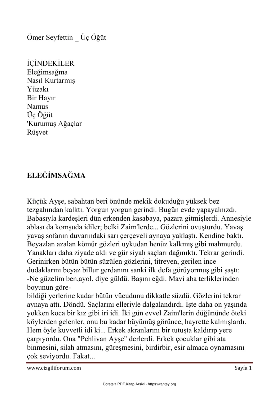 Üç Öğüt kapak görseli
