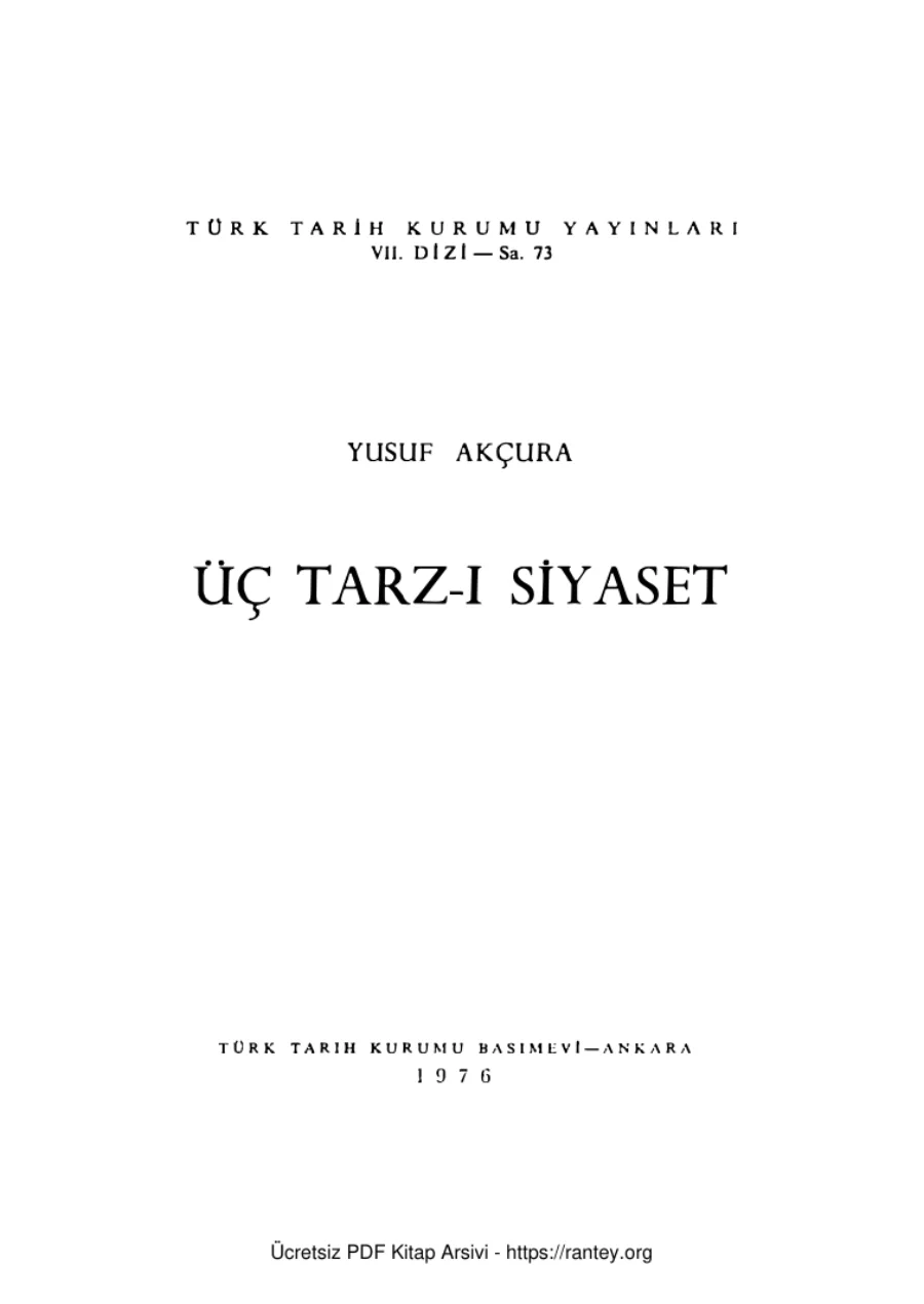 Üç Tarz-ı Siyaset kapak görseli