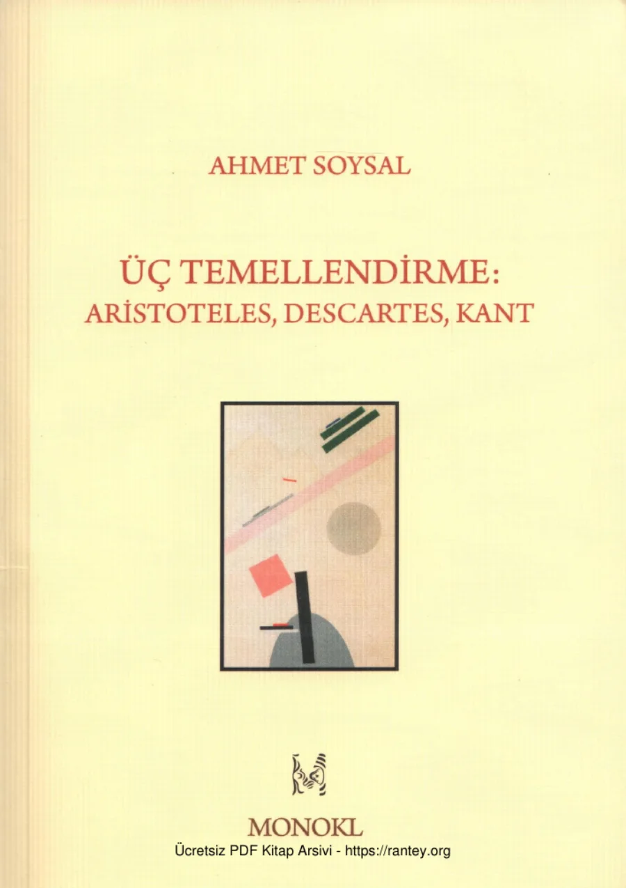 Üç Temellendirme Aristoteles Descartes Kant Monokl Yayınları kapak görseli