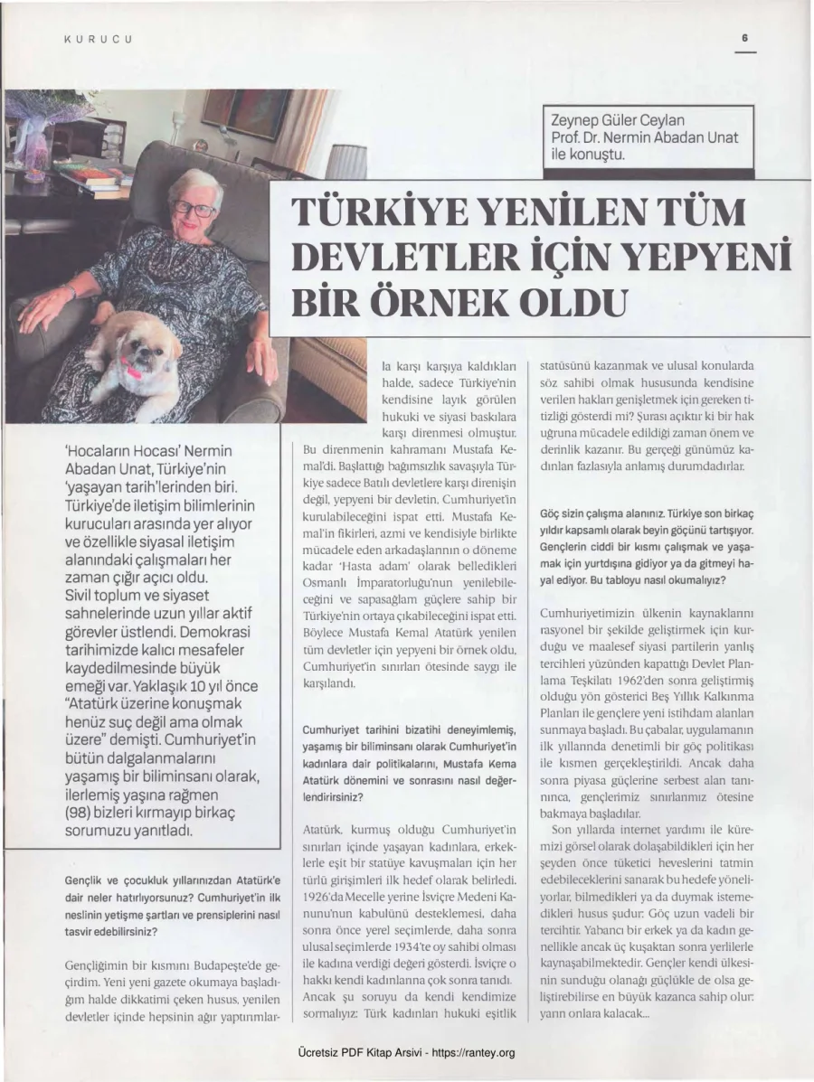 Unat Türkiye Yenilen Tüm Devletler İçin Yepyeni Bir Örnek Oldu kapak görseli