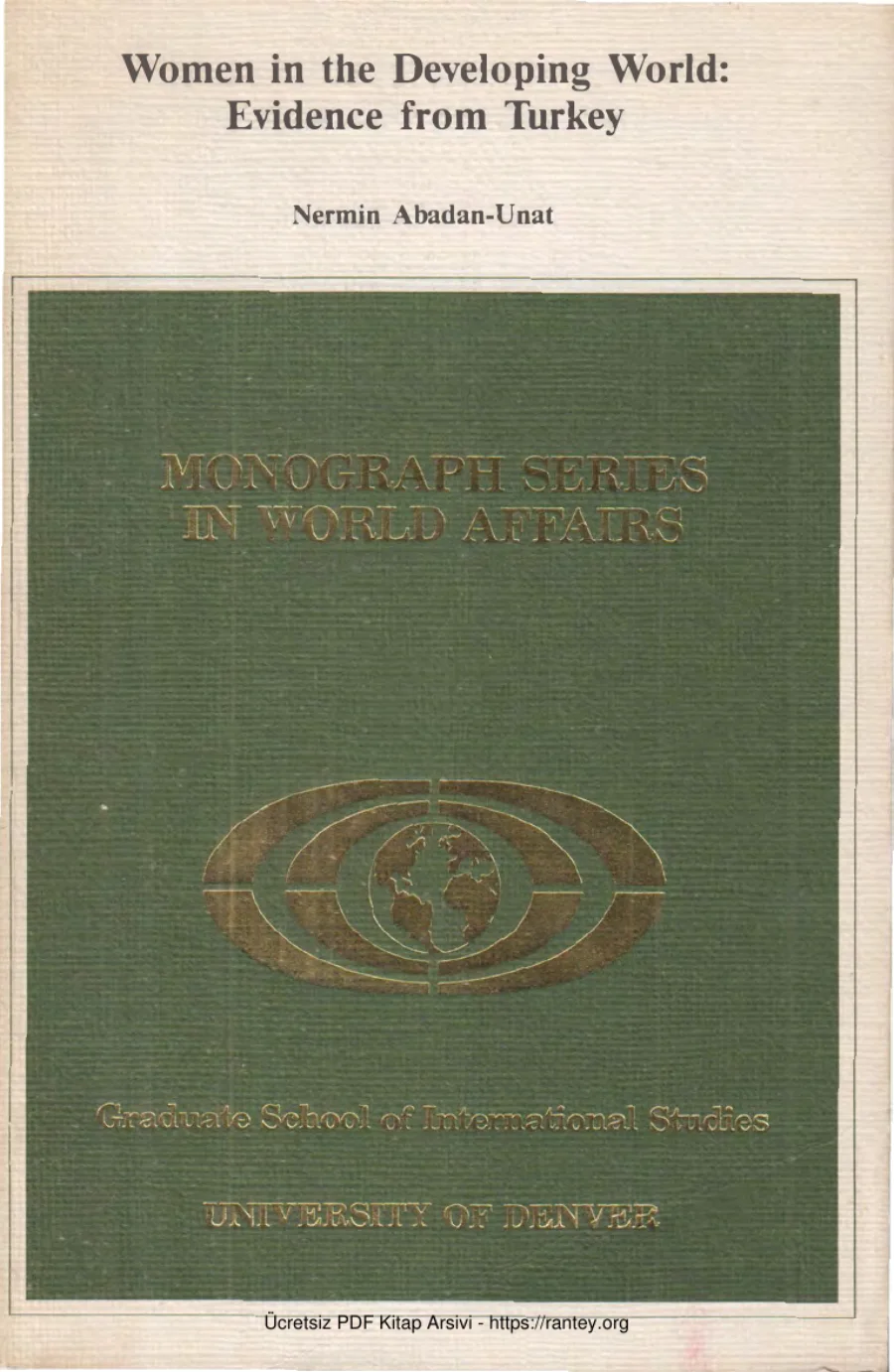Unat Women in the Developing World Evidence From Turkey Denver Üniversity Press kapak görseli