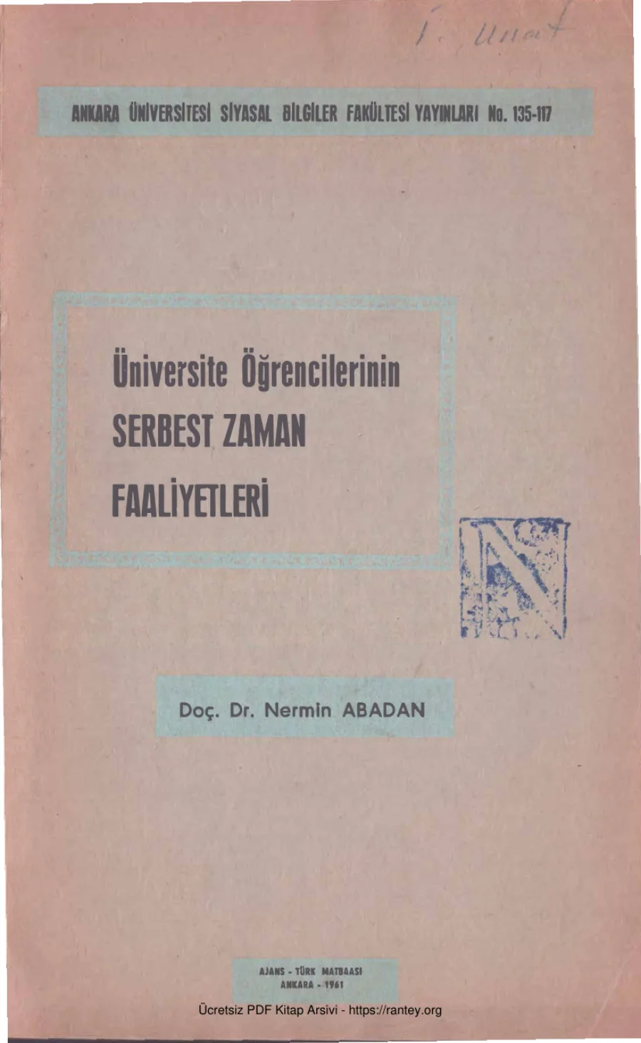 Üniversite Öğrencilerinin Serbest Zaman Faaliyetleri kapak görseli