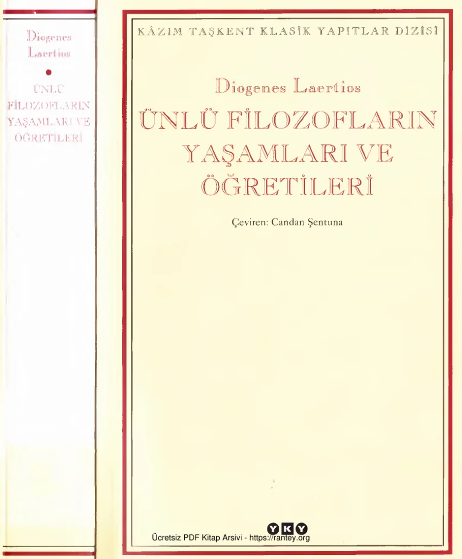Ünlü Filpzofların Yaşamları ve Öğretileri kapak görseli