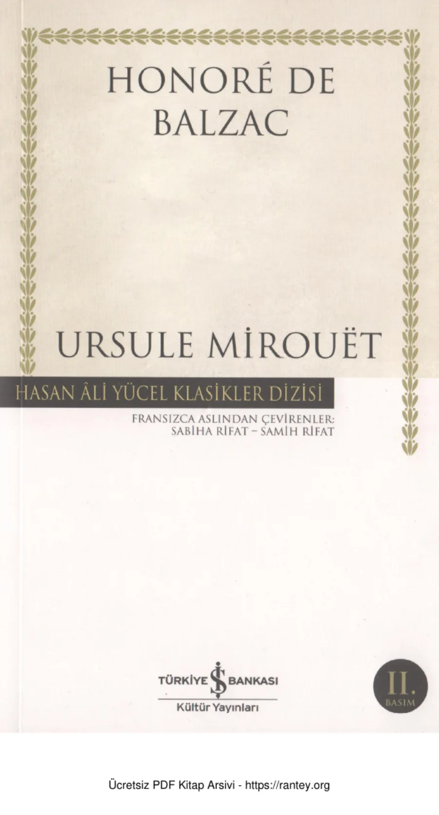 Ursule Mirouet kapak görseli