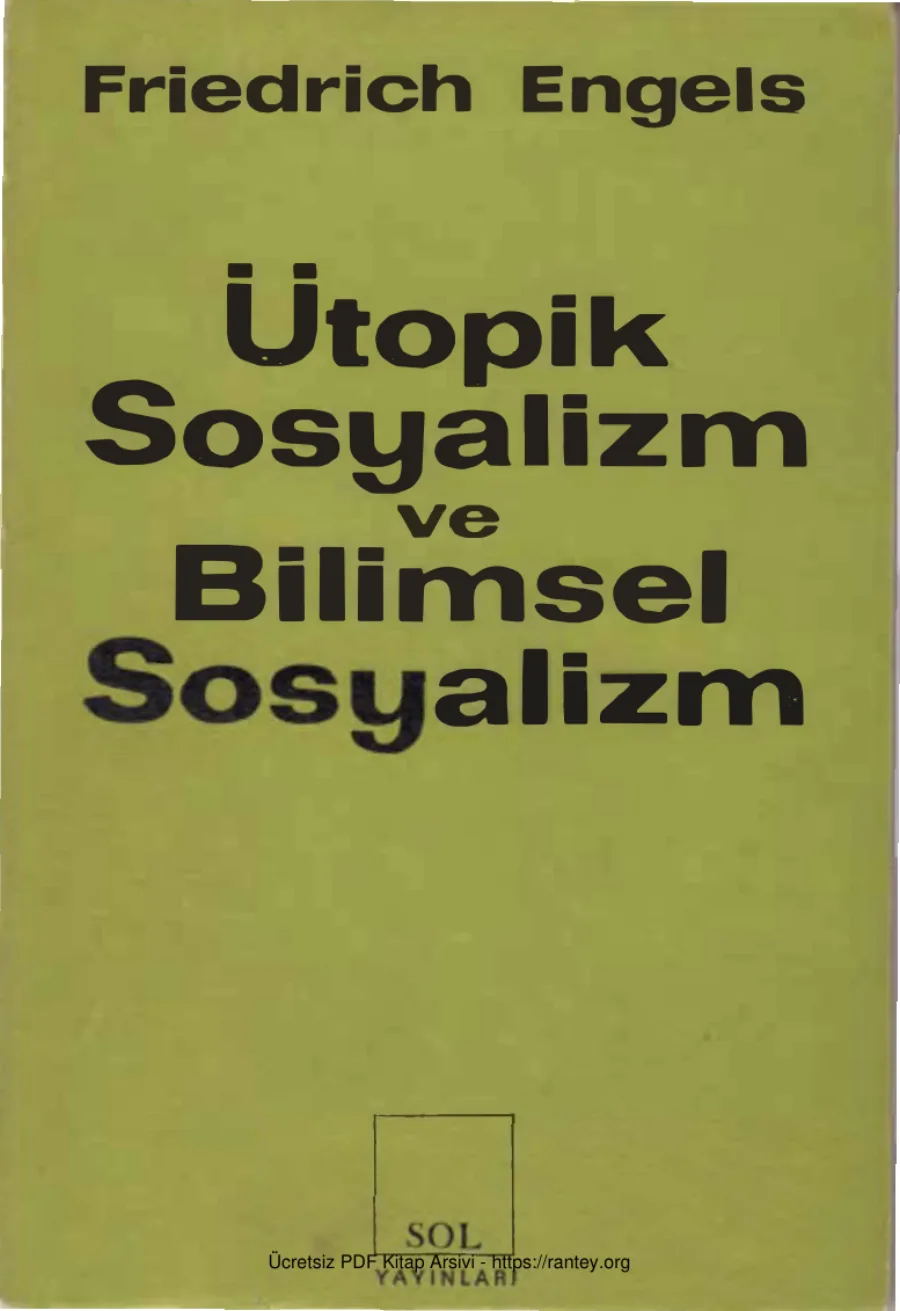Ütopik Sosyalizm ve Bilimsel Sosyalizm kapak görseli