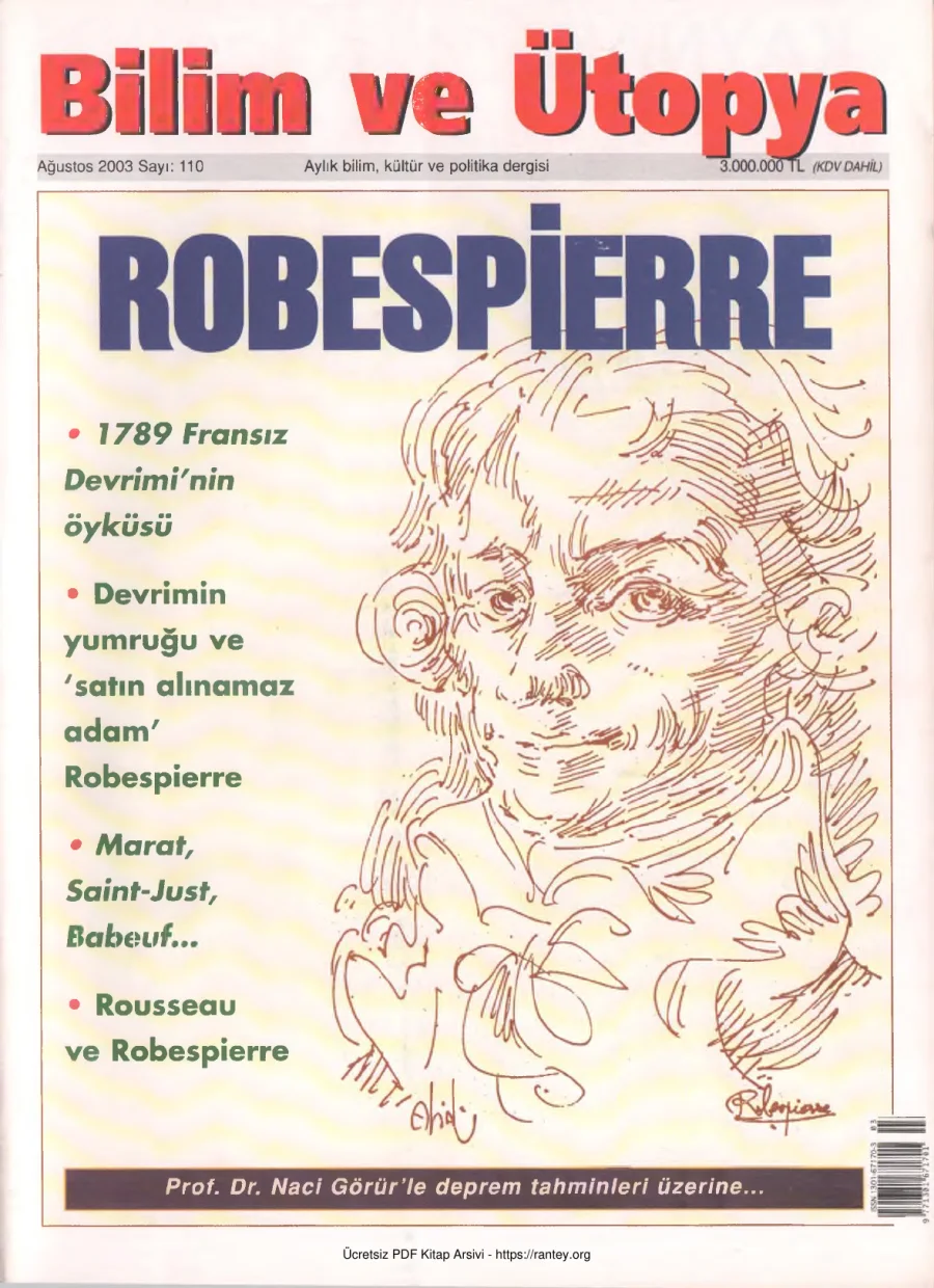 Ütopya Sayı 110 Robespierre kapak görseli