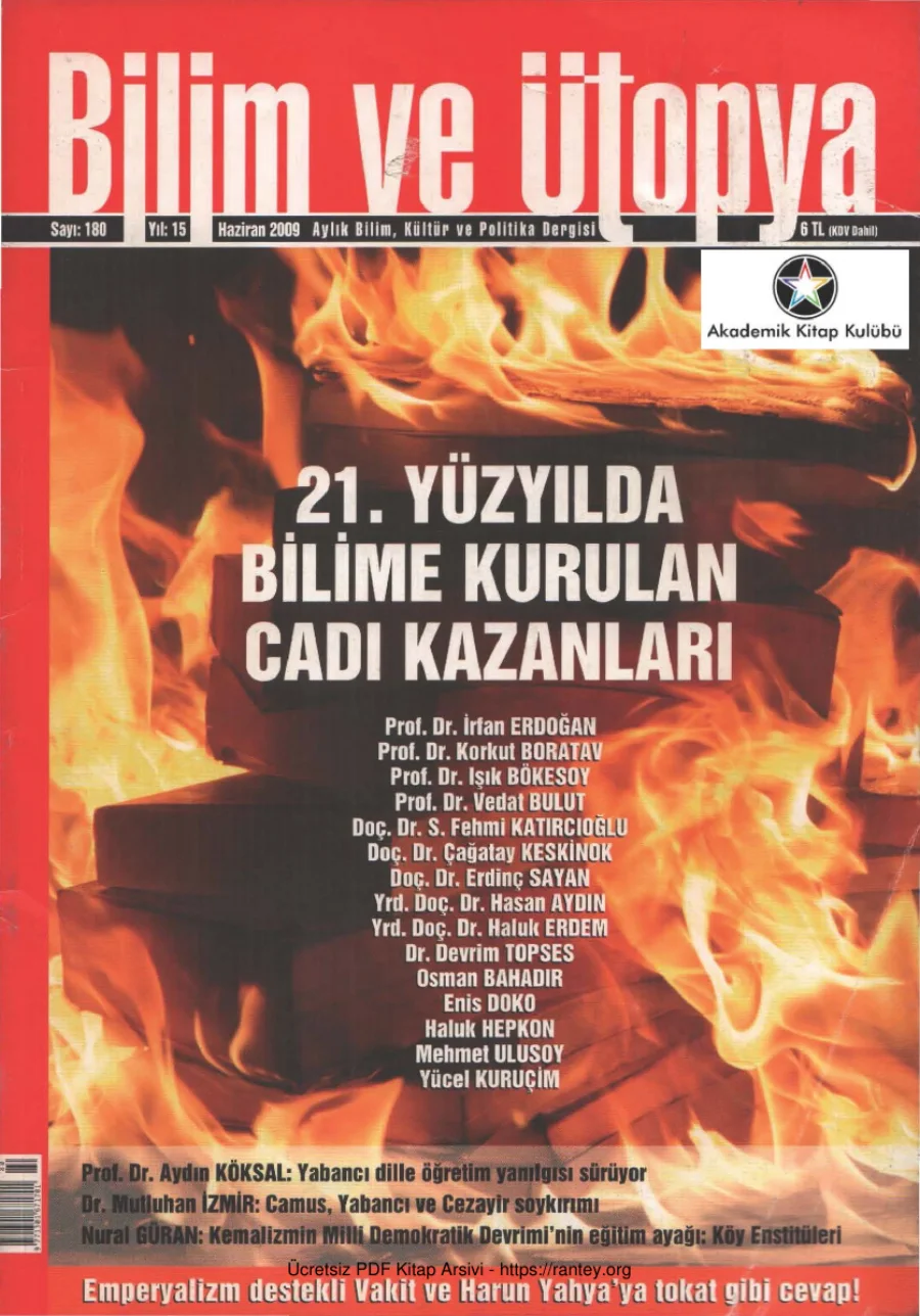 Ütopya Sayı 180 21 Yüzyılda Bilime Kurulan Cadı Kazanları kapak görseli