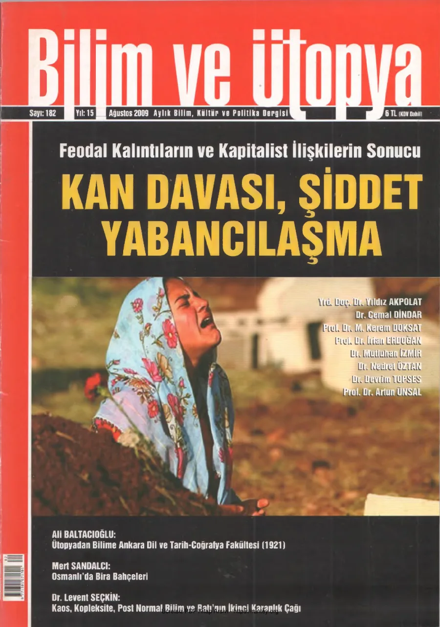 Ütopya Sayı 182 Kan Davası Şiddet Yabancılaşma kapak görseli