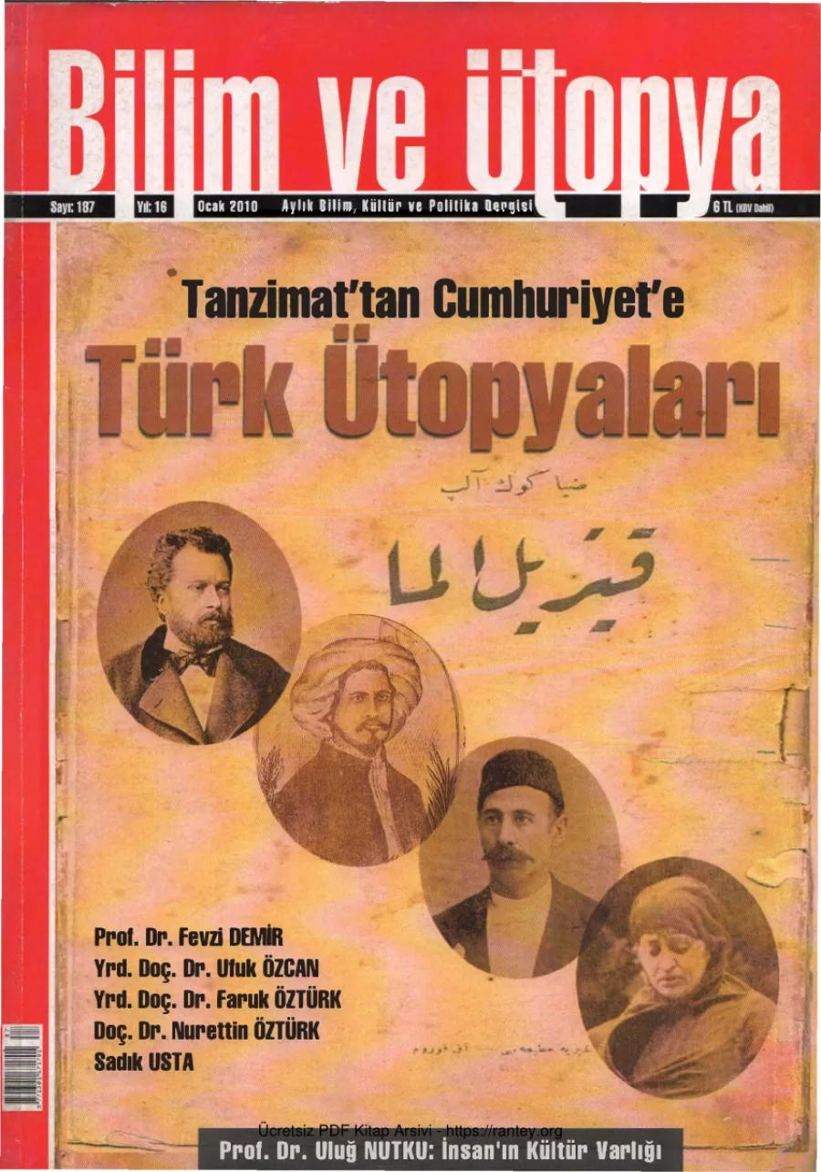Ütopya Sayı 187 Türk Ütopyaları kapak görseli