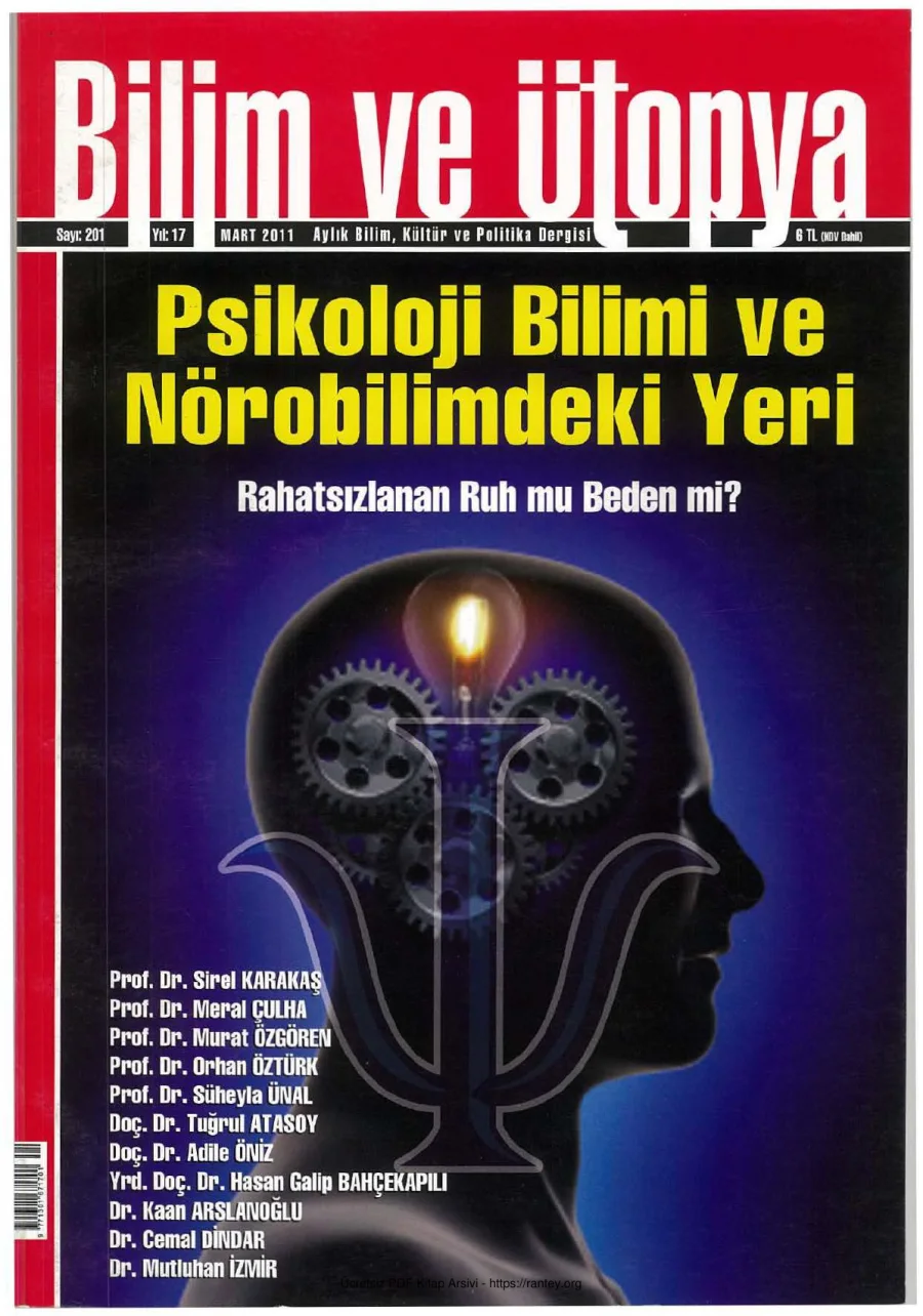 Ütopya Sayı 201 Psikoloji Bilimi kapak görseli