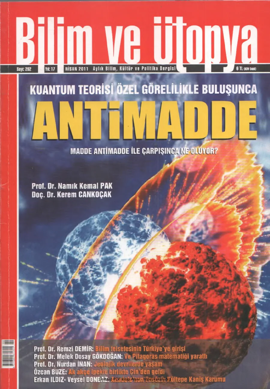 Ütopya Sayı 202 Antimadde kapak görseli