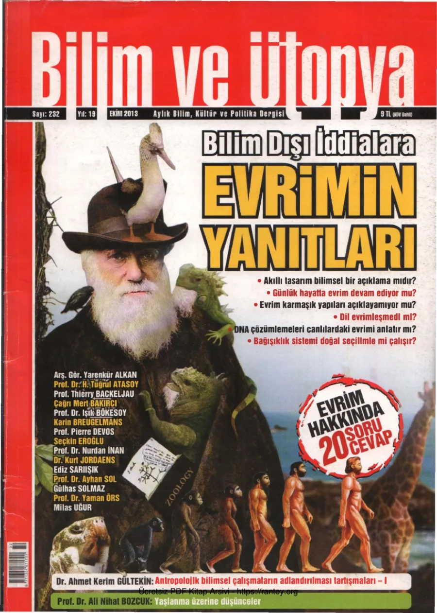 Ütopya Sayı 232 Evrimin Yanıtları kapak görseli