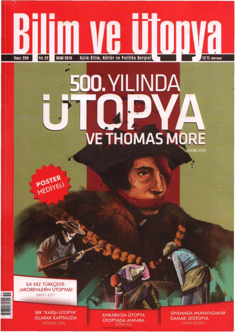 Ütopya Sayı 259 Ütopya ve Thomas More kapak görseli
