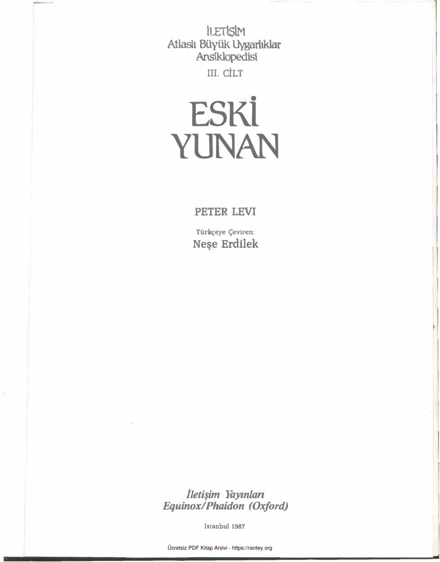 Uygarlıklar Ansiklopedisi Eski Yunan kapak görseli