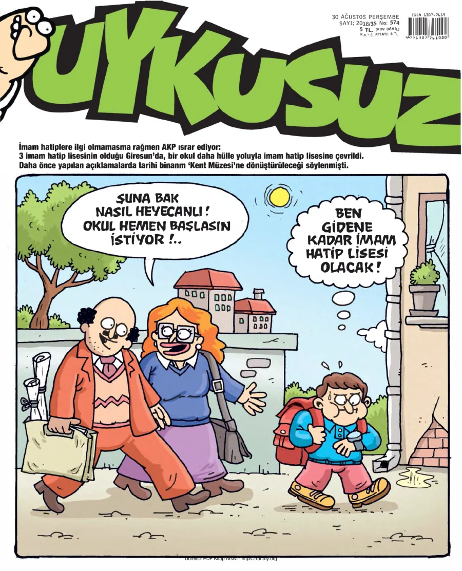 Uykusuz 2018 Sayı 574 kapak görseli
