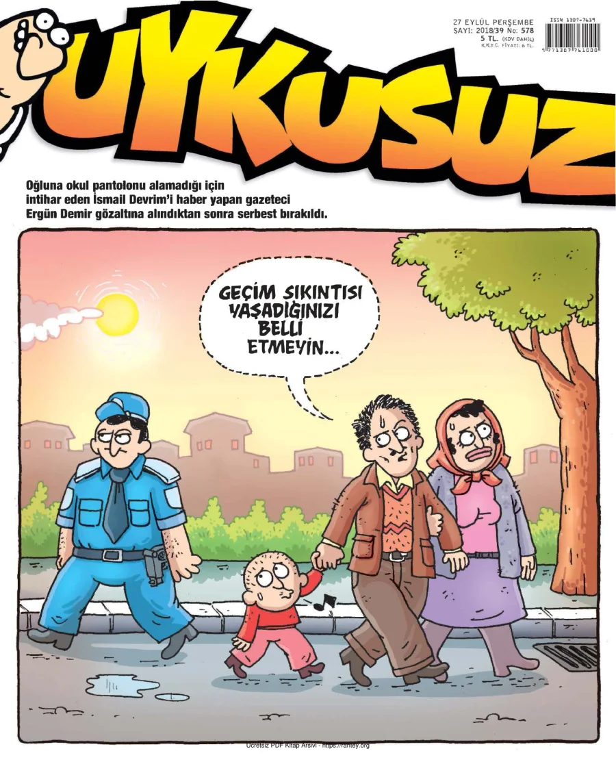 Uykusuz 2018 Sayı 578 kapak görseli
