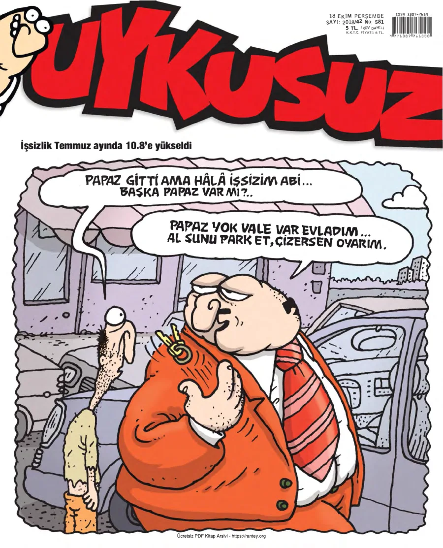 Uykusuz 2018 Sayı 581 kapak görseli