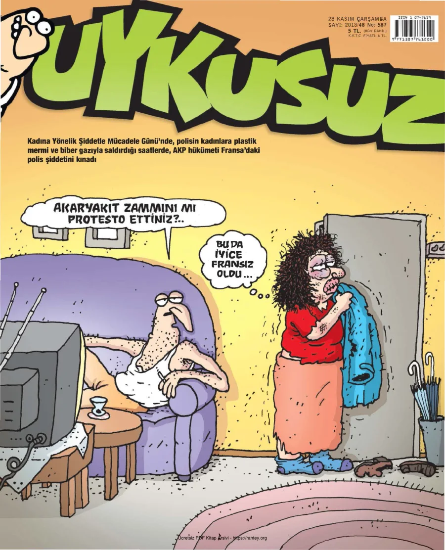 Uykusuz 2018 Sayı 587 kapak görseli