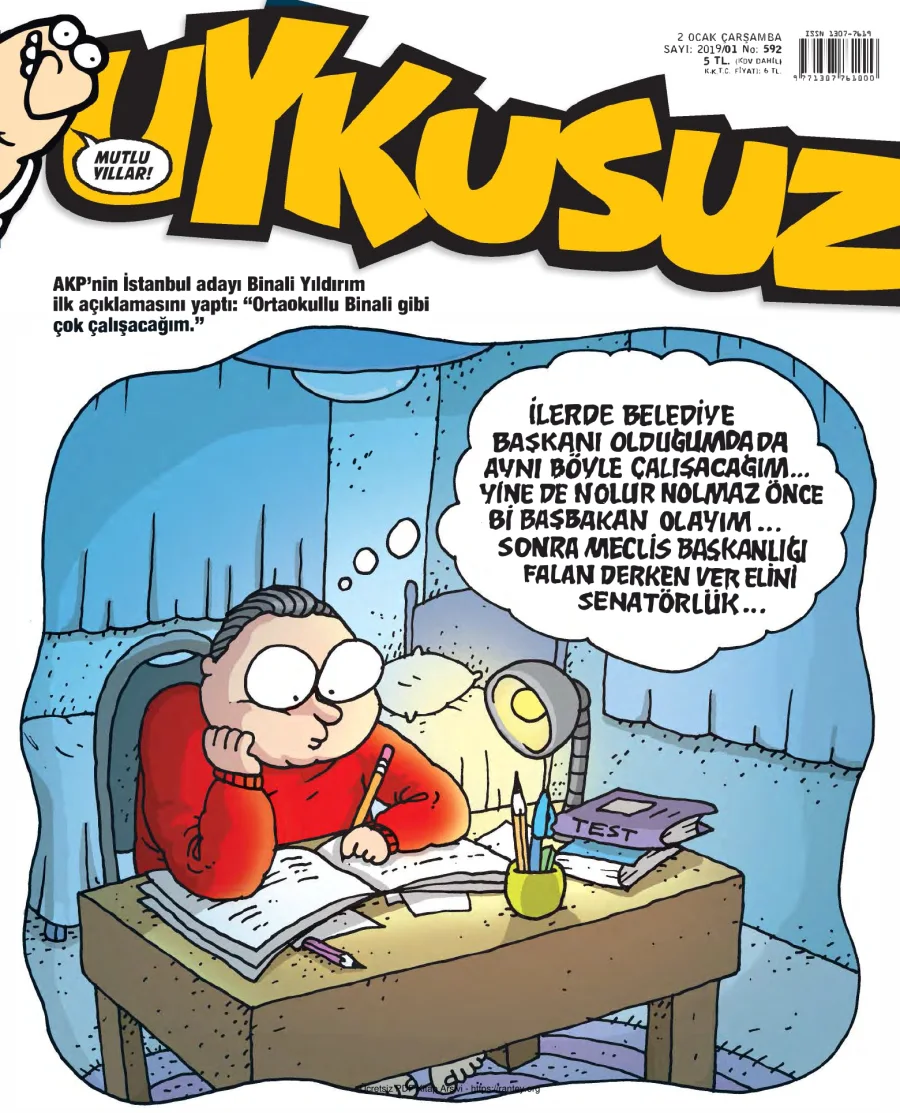 Uykusuz 2019 Sayı 592 kapak görseli