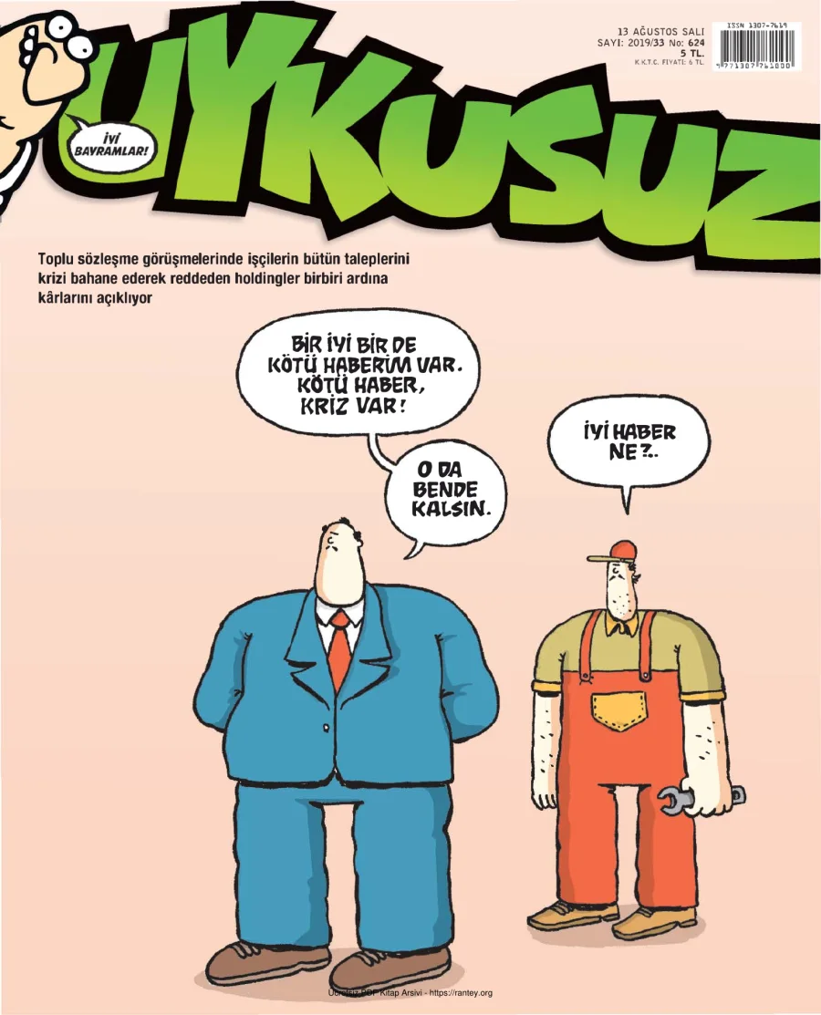 Uykusuz 2019 Sayı 624 kapak görseli