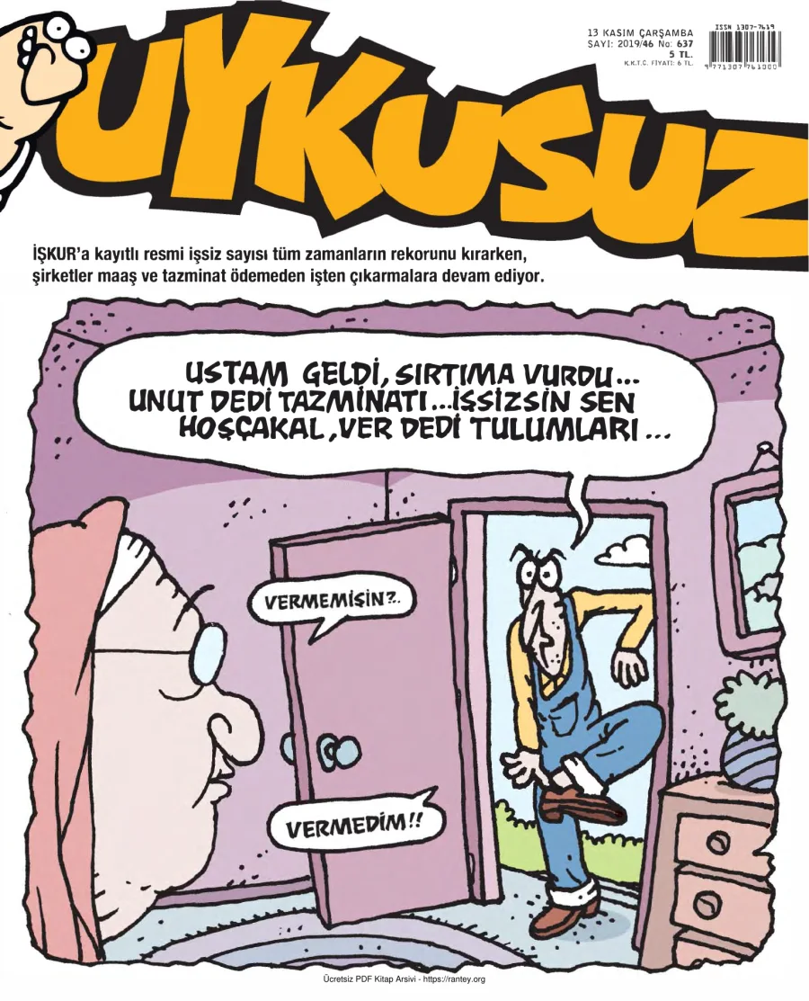 Uykusuz 2019 Sayı 637 kapak görseli