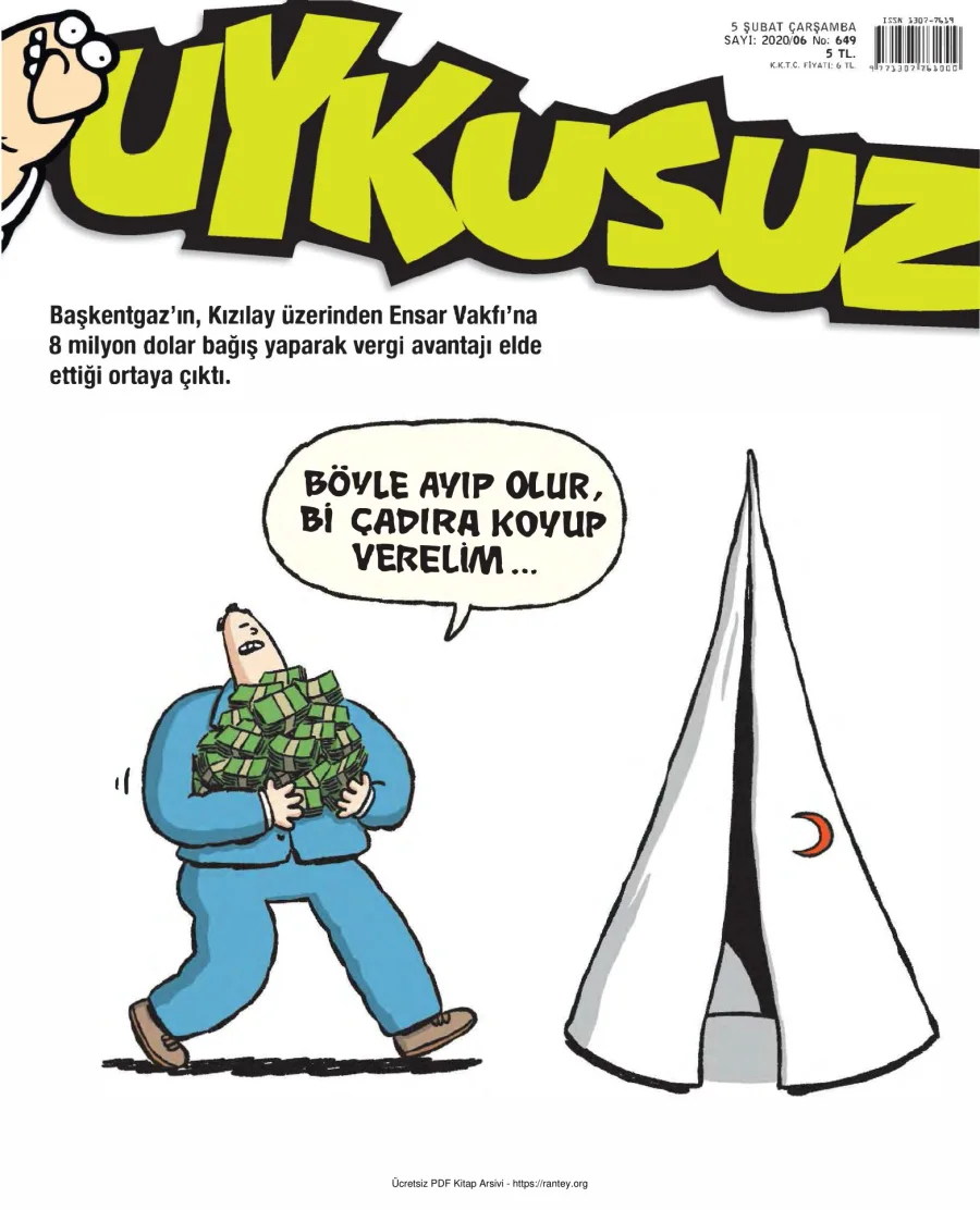 Uykusuz 2020 Sayı 649 kapak görseli
