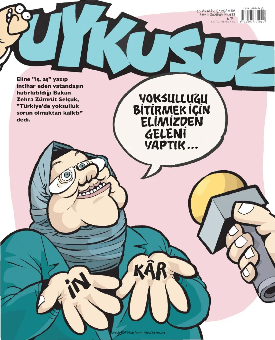 Uykusuz 2020 Sayı 692 kapak görseli