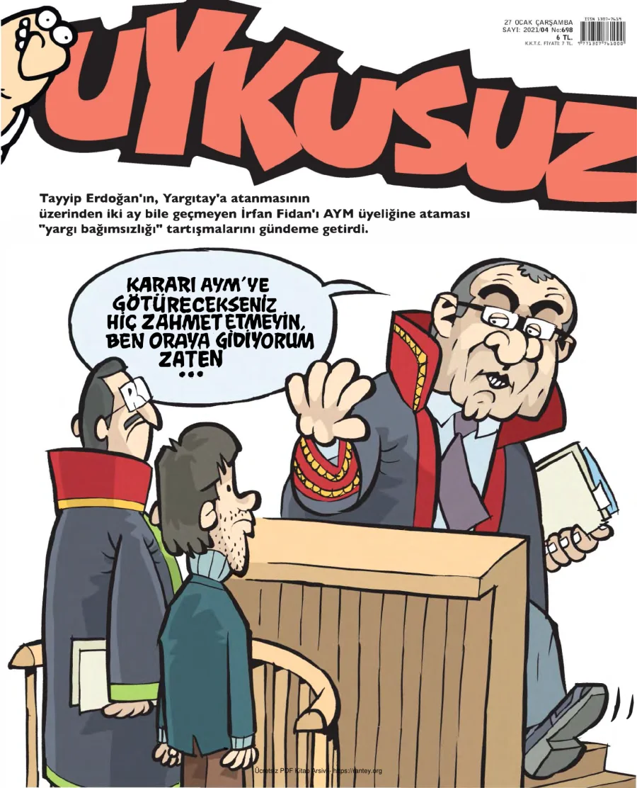 Uykusuz 2021 Sayı 698 kapak görseli