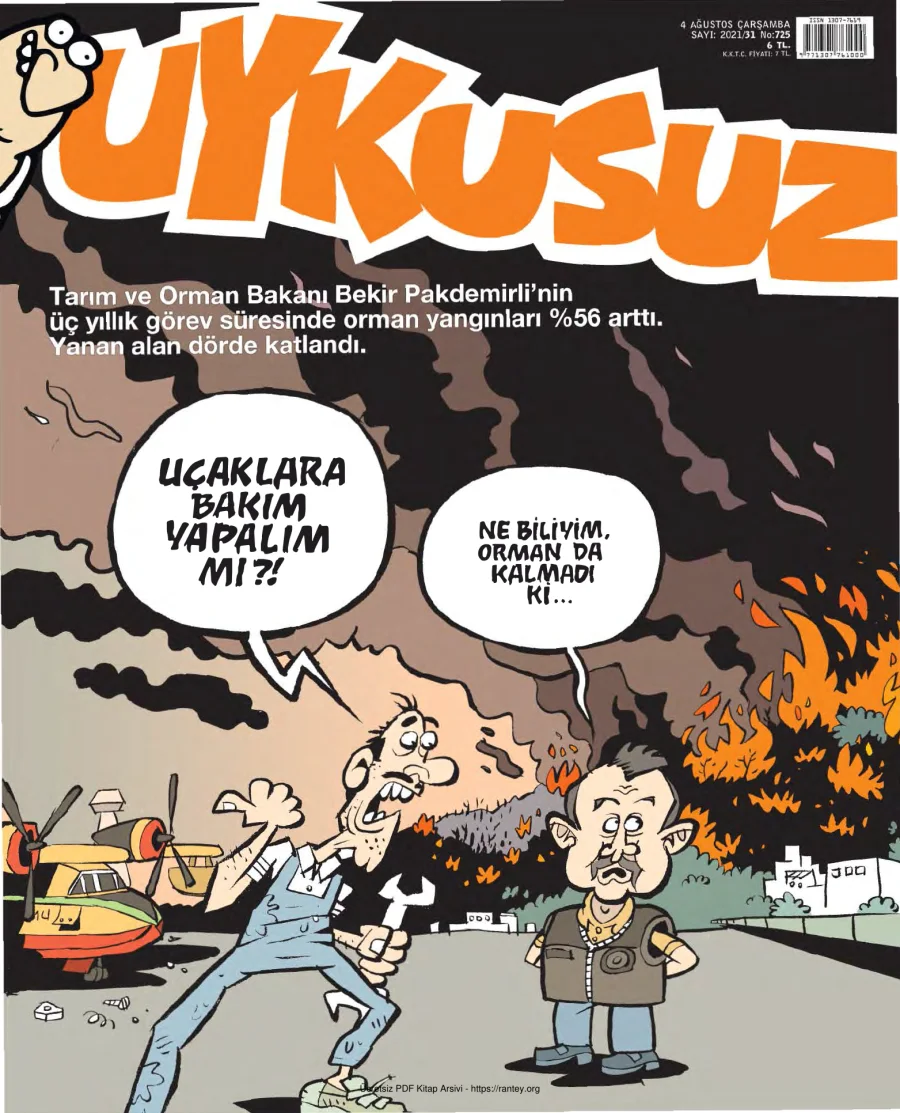Uykusuz 2021 Sayı 725 kapak görseli