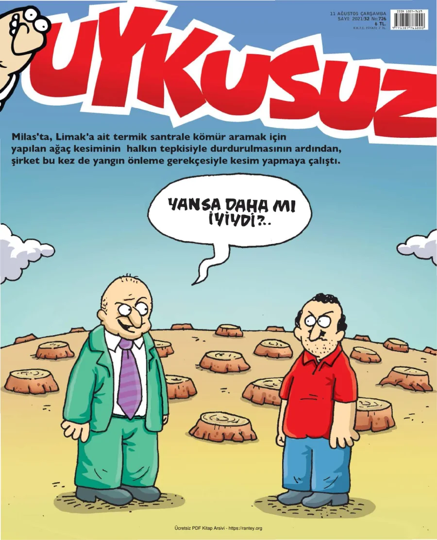 Uykusuz 2021 Sayı 726 kapak görseli
