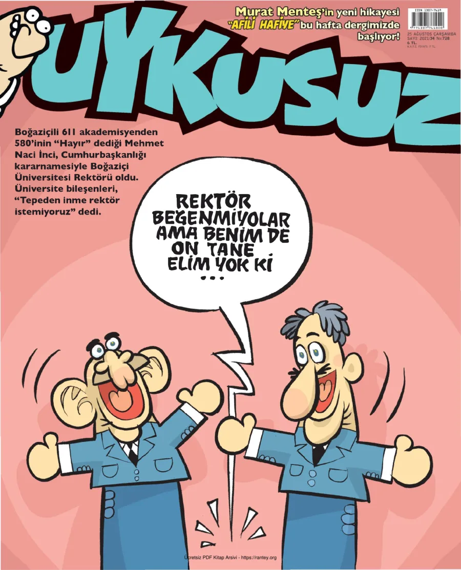 Uykusuz 2021 Sayı 728 kapak görseli