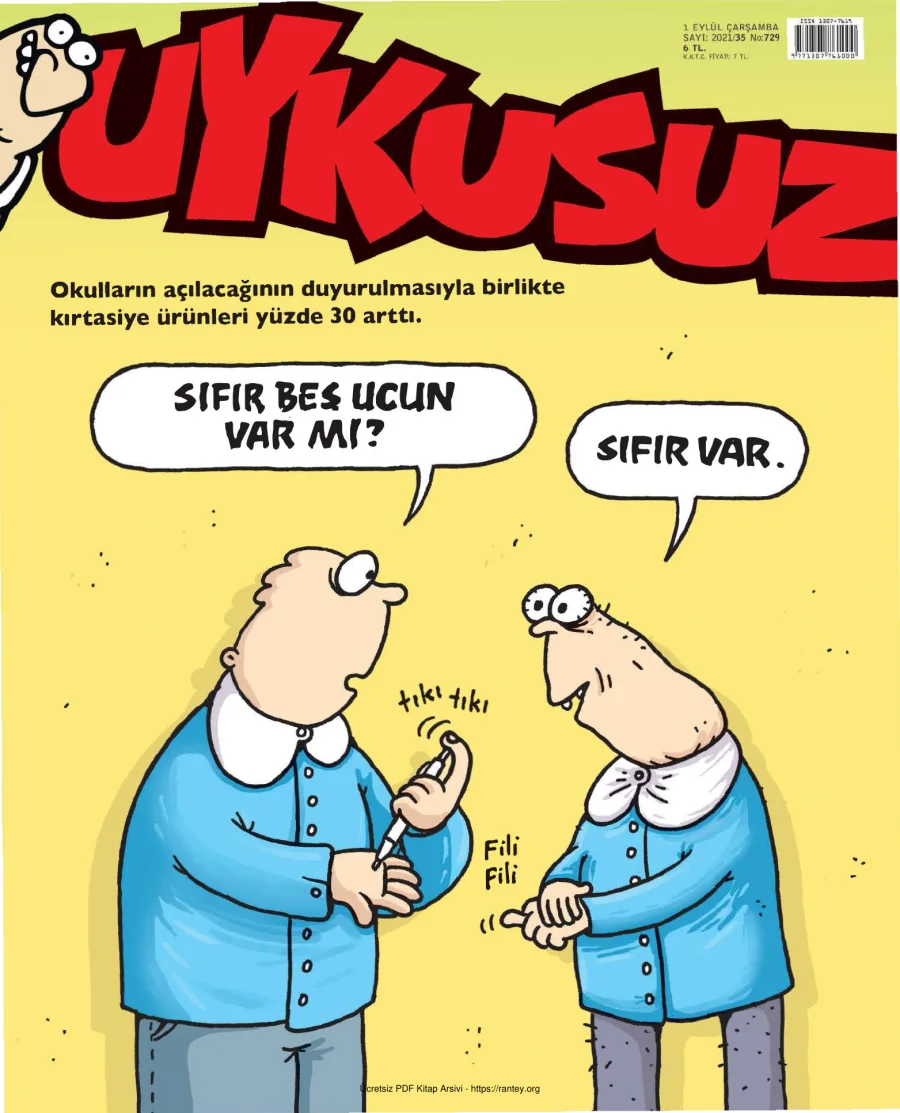 Uykusuz 2021 Sayı 729 kapak görseli
