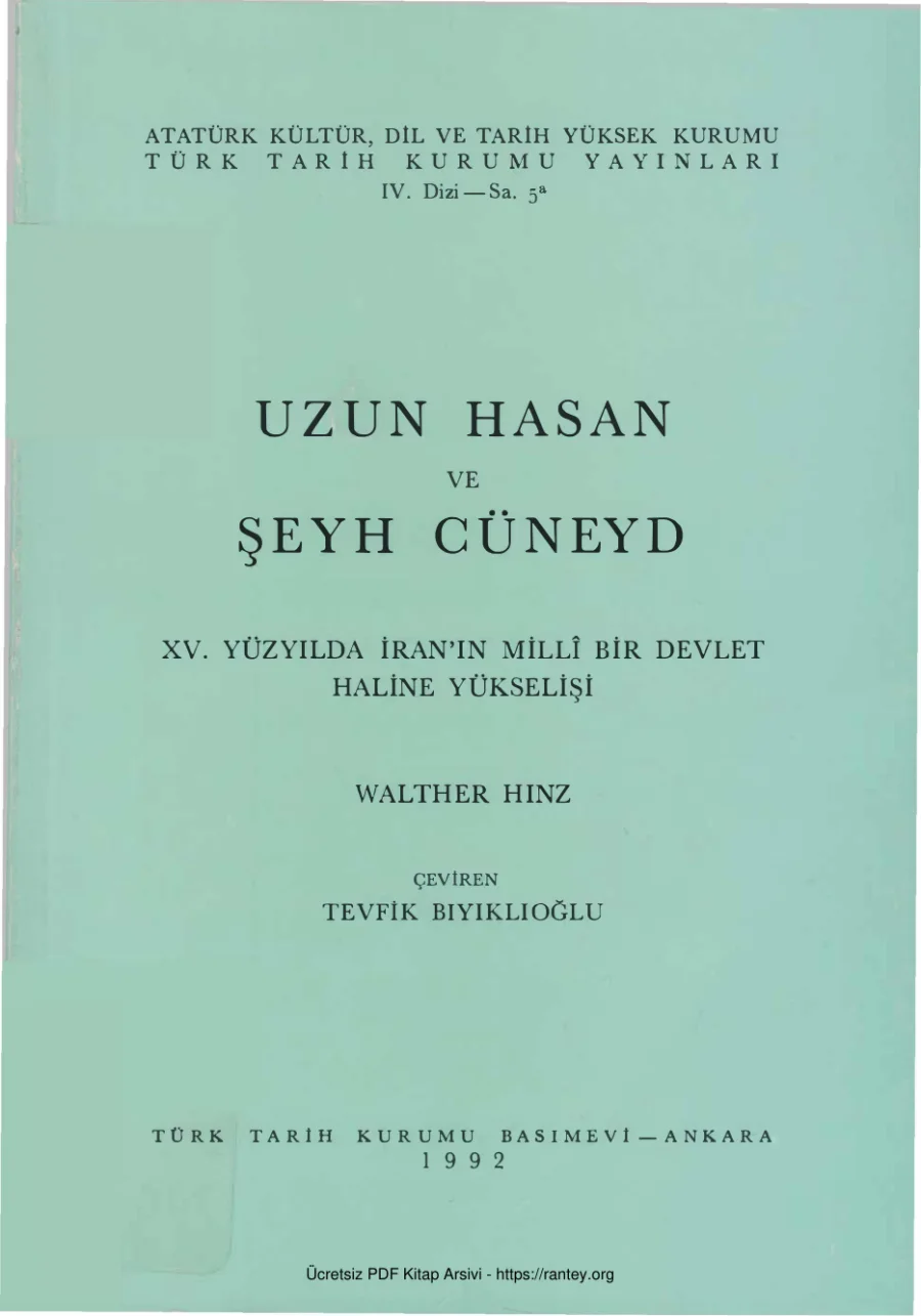 Uzun Hasan ve Şeyh Cüneyd kapak görseli