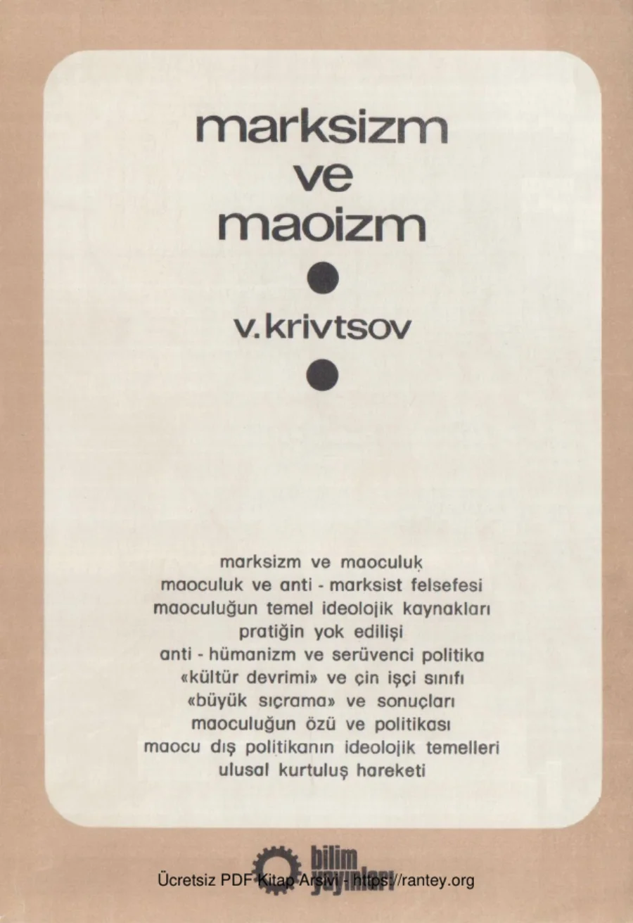 V Krivtsov Marksizm ve Maoizm kapak görseli