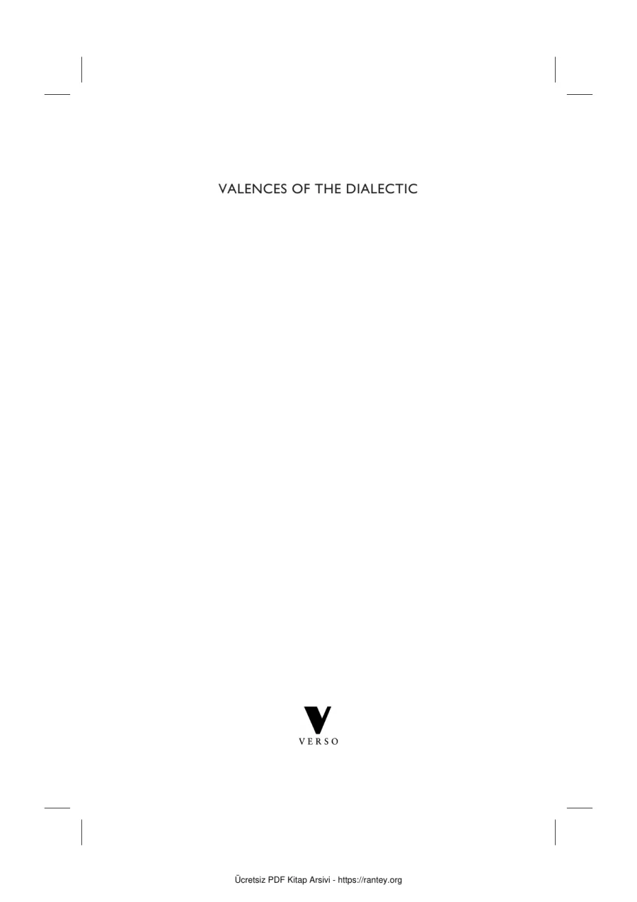 Valences of The dialectic kapak görseli