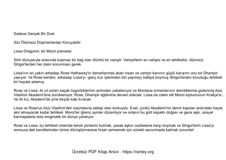 Vampir Akademisi 1 kapak görseli