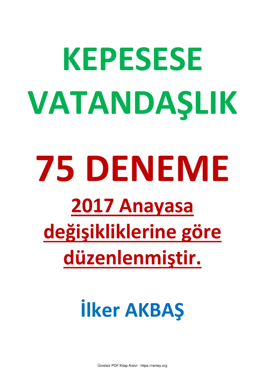 VATANDAŞLIK 75 DENEME kapak görseli