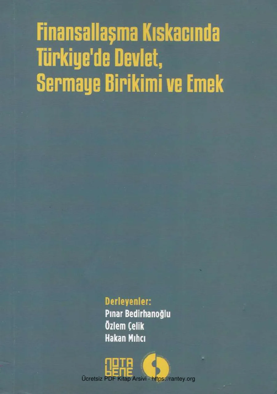 Finansallaşma Kıskacında Türkiyede Devlet Sermaye Birikimi ve Emek Nota Bene Yayınları kapak görseli