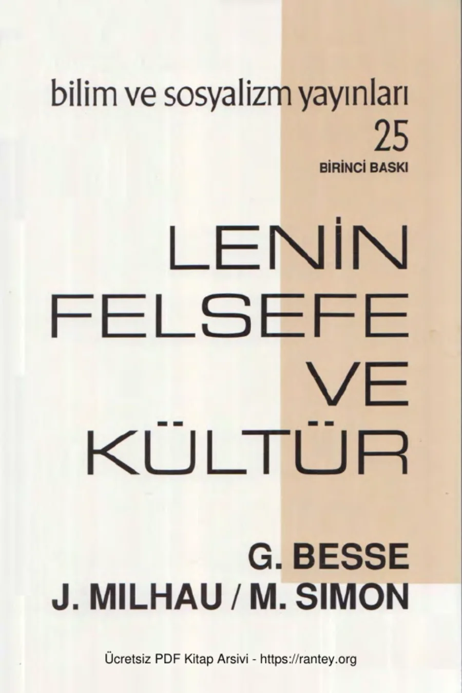Lenin Felsefe ve Kültür Bilim ve Sosyalizm Yayınları kapak görseli