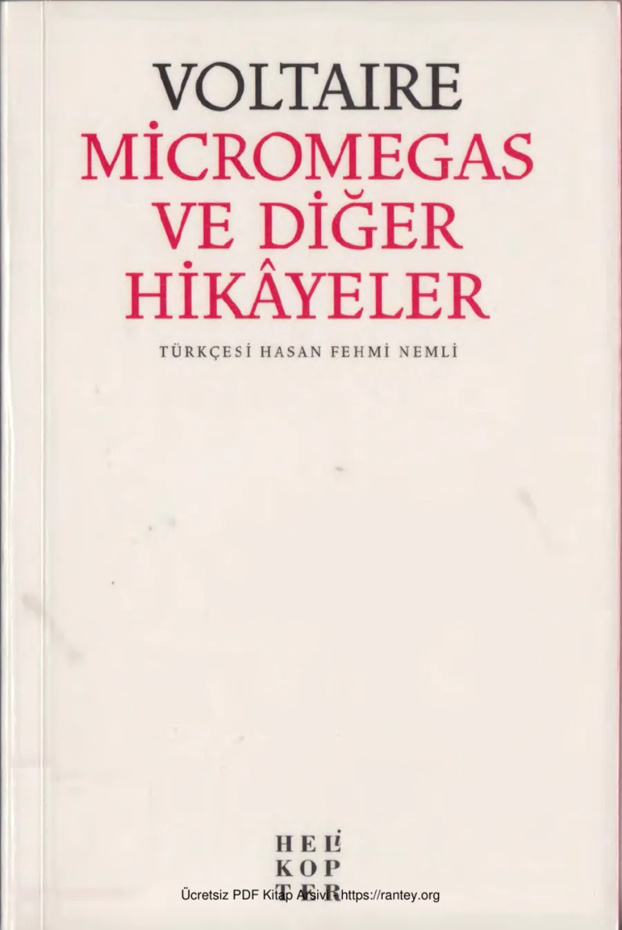 ve Diğer Hikyeler Helikopter kapak görseli