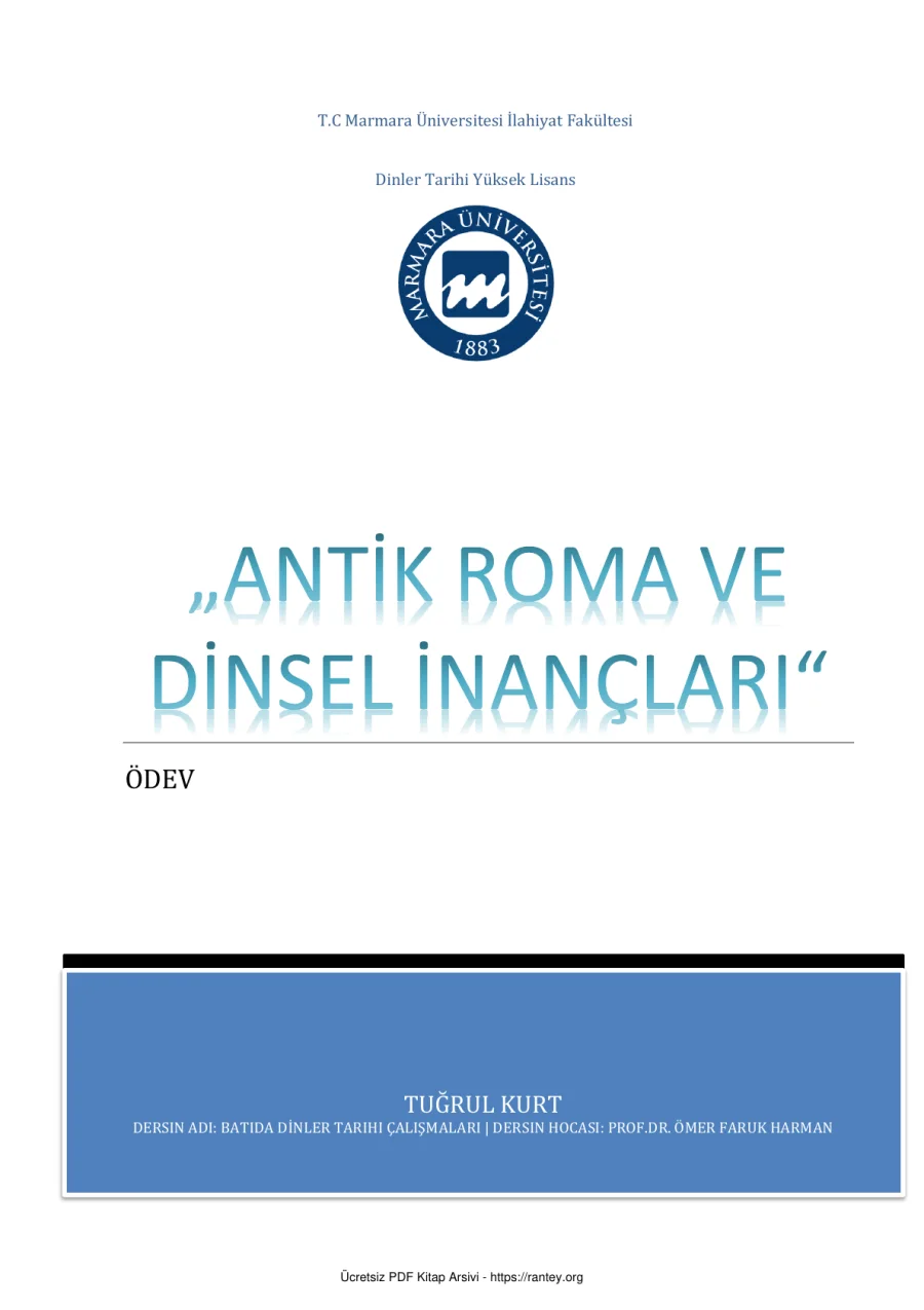 ve dinsel inançları kapak görseli