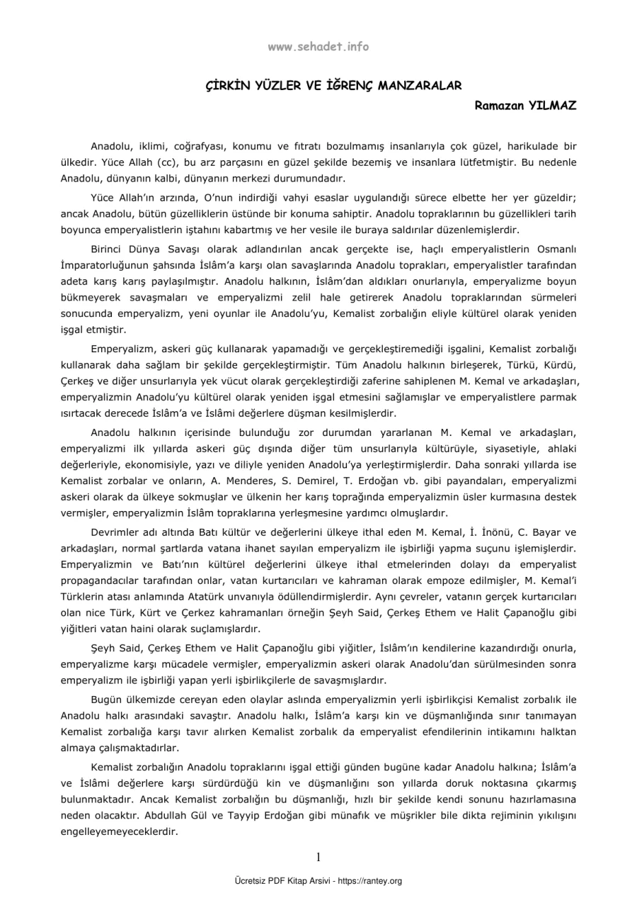 Ve İğrenç Manzaralar Ebu Abdulmumin Tekin Mıhçı kapak görseli