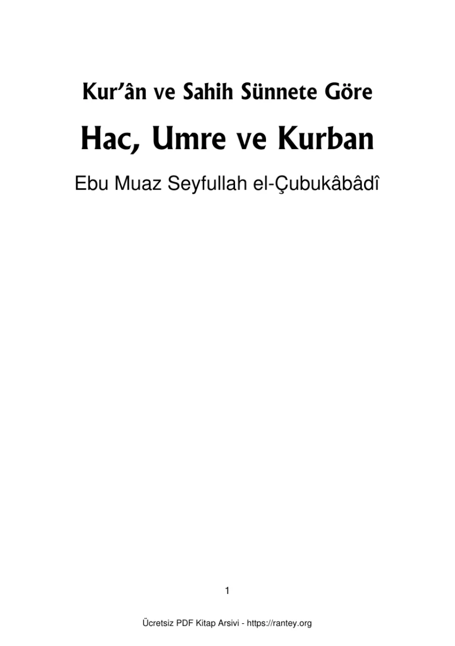 ve Kurban Ebu Abdulmumin Tekin Mıhçı kapak görseli