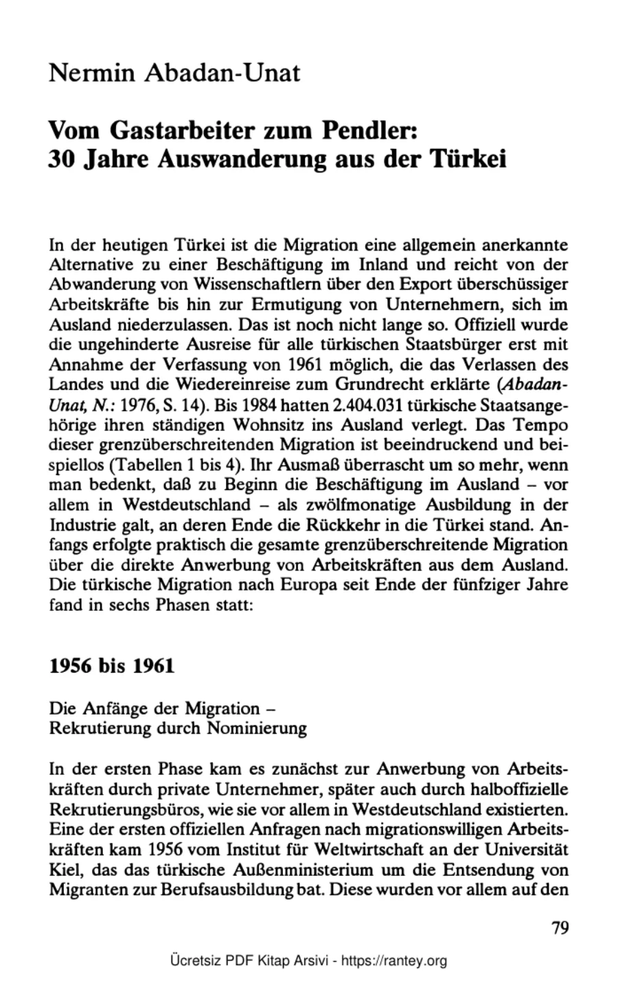 VerleichendeSozialforschung 1991 Edition Parabolis Nermin Abadan Unat kapak görseli