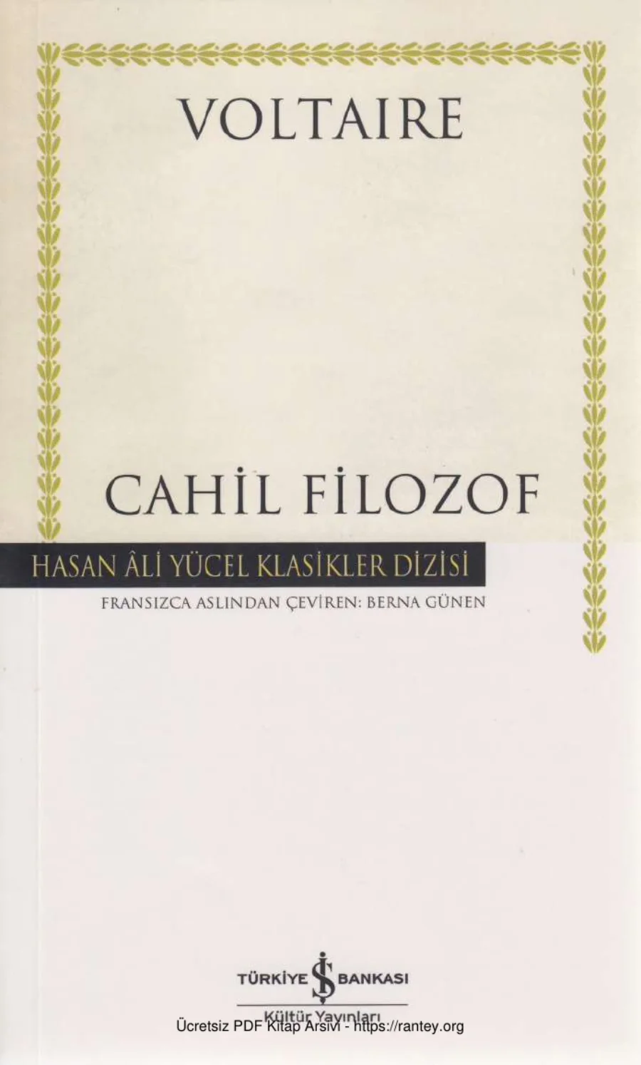 Voltaire Cahil Filozof kapak görseli
